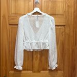 Divided H&M  Size Small White Sheer Bohemian Style Top New With Tags Photo 5