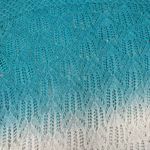 Willi Smith  Ombré Open Knit Sweater in Blue/White Size XL 3/4 Sleeve Photo 6