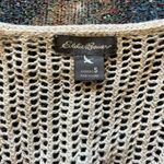 Eddie Bauer  Cream Knit Cardigan Vest Women’s S Open-Front Sleeveless Minimalist Photo 12