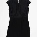 Cotelac  Chiffon Pin Tuck Cap Short Sleeve Mini Party Cocktail Dress Black Small  Photo 3