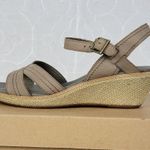 Timberland Earthkeepers Whittier Sandals Womens 9 Gray Jute Leather Strapy Wedge Photo 4