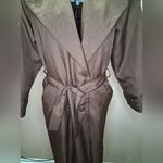 Petite Sophisticate VTG  NWOT  Rich Brown Trench Coat Photo 3