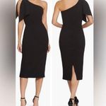 Dress the Population NWOT  Tiffany One-Shoulder Midi Dress Black M Photo 0