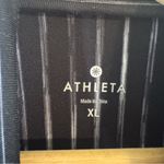 Athleta Elite Striped Half Zip Pullover Long Sleeve Stretch Black White Size XL Photo 4