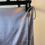 Missguided 13. Satin Silver Mini Wrap Skirt Size 6 Photo 3
