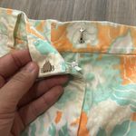 Tibi  Shorely Orange Floral Chino Shorts Sz 10 Photo 2