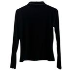 Only Hearts  Helena Stuart Black Velour Mock Neck Pull Over Blouse Medium Chic Photo 2