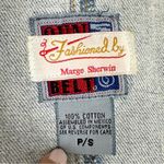 VINTAGE Fashioned by Marge Sherwin Embellished Denim Long Coat Size P/S Blue Photo 7