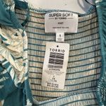 Torrid NWT Teal Floral Super Soft Off Shoulder Smocked Dress Pockets Size 1X Photo 10