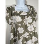 Blu Pepper  Square Neck Tiered Baby Doll Green Floral Dress Cottagecore Small Photo 1