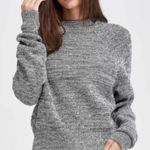 Free People  Mock Neck Knit Pullover Sweater Gray Size Small Photo 0
