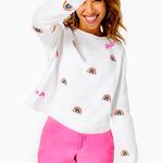 Lilly Pulitzer Sheridan Sweatshirt in Embroidered Pride Palette Photo 0