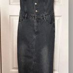 KOURT Denim Midi Dress Blue Size M Photo 0