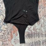 CANVAS NWT The Plunge Black Bodysuit Size Medium Deep V Photo 8