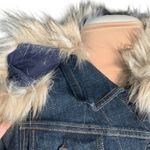 Vintage Ralph Lauren Denim Jacket Removable Faux Fur Collar Y2K Boho Western Blue Size M Photo 11
