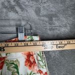 Joie  Linen Skirt Womens L White Red Green Floral Midi‎ Summer Boho Chic Resort Photo 8