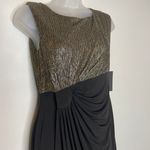 Enfocus Studio Gold Shimmer Bodice Sleeveless Ruched Dress Photo 1