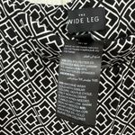 White House | Black Market  Women’s Medium Black Patterned Wide Leg Pants Photo 3