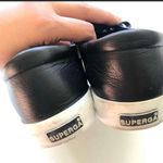 Superga Black Leather Sneaker F 7.5/ M 6 Size 38 Photo 4