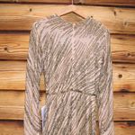 Mac Duggal  5240 Womens Long Sleeve Beaded Column Gown Dress Mocha Photo 13