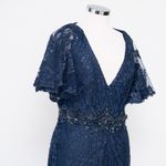 Mac Duggal Navy Embellished Evening Gown Photo 5