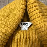 GBG Cropped Cowl Neck Golden Yellow Cable Knit Sweater Women's Size XS Gold Photo 4