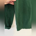 Jeanne pierre  Turtleneck Sweater Preppy Cotton Knit Dark Green Cozy Size S M Photo 7
