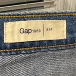 Gap Blue Denim Midi Skirt Button Front Medium Wash Size 31R Photo 3