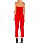Amanda Uprichard  Red Cherri deep V-neck Sweetheart Jumpsuit Photo 1