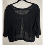 Vintage Periwinkle Size‎ 2X Black Open Cardigan Top Eyelet 3/4 Sleeve Preppy Size undefined Photo 1