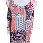 Anthropologie Womens  Love Tree Los Angeles Patchwork Cold Shoulder Dress - Sz S Photo 0