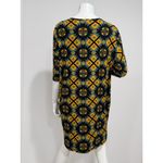 LuLaRoe Women's Yellow Teal Black Aztec Print Short Sleeve Irma Tunic Top Size S Photo 3