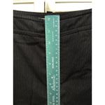 Merona Black Pinstripe Wide Leg Crop Dress Pants High Rise Side Zip Size 16 Photo 1