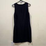 MM.LaFleur M.M.LaFleur Milano Drape Dress Ribbed Pima Modal black sleeveless Al Line size12 Photo 6