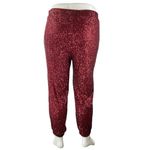 Vince Camuto Women's Red Sequin Sparkly High Waisted Tapered Jogger Pants Size L Photo 2