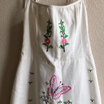 Nanette Lepore  ivory dress with embroidered flowers leaves‎ butterflies size 4 Photo 3