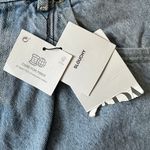 ZARA Slouchy Denim Cuffed Frayed Jeans in Light Blue Wash - Size 4, NWT, Baggy Photo 6