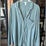 Eberjay Eberjey giselle pajamas shirt top long sleeve sage piping modal tencel Photo 9