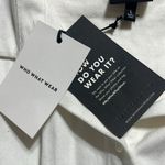 Who What Wear Denim Dress Sz L White 100% Cotton Pleated Button Up Belted Casual Photo 7