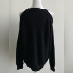 IRO  Black open shoulder merino wool blend long Sweater Photo 11