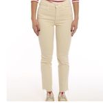 MOTHER Denim Mother High Waisted Rascal Ankle Fray In Chalk It Up Ivory Stretch Photo 1