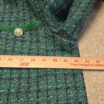 AQUA Green Tweed Bouclé Jacket L Women's Gold Button Front Pocket Trim Blazer... Photo 12