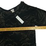 Chico's  Womens Double V-neck Pullover Black Gold ¾ Sleeve Sweater Size 2 NWT Photo 3