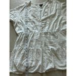 Torrid Blouse Womens 1 White Eyelet Boho Feminine Peasant Embroidered Scalloped Photo 7