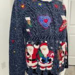 Designer Originals Designers Originals Studio Santa Christmas Cardigan Sweater Navy Women’s XL Photo 1
