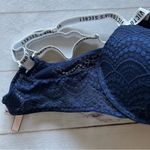 Victoria's Secret Victoria Secret T-shirt push-up full coverage navy blue  Bra 36B crochet girl Photo 2