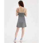 Girlfriend Collective Naomi Workout Athletic Sport Mini Dress Gravel Medium Photo 3