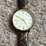 Women’s vintage gold tone vegan leather adjustable watch‎ own size Brown Photo 0