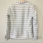Katherine Barclay White & Navy Striped Single Button Knit Blazer XS Photo 1