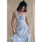 Free People  In My Dreams Sleeveless Midi Dress in Pearl Blue Size Small Photo 11